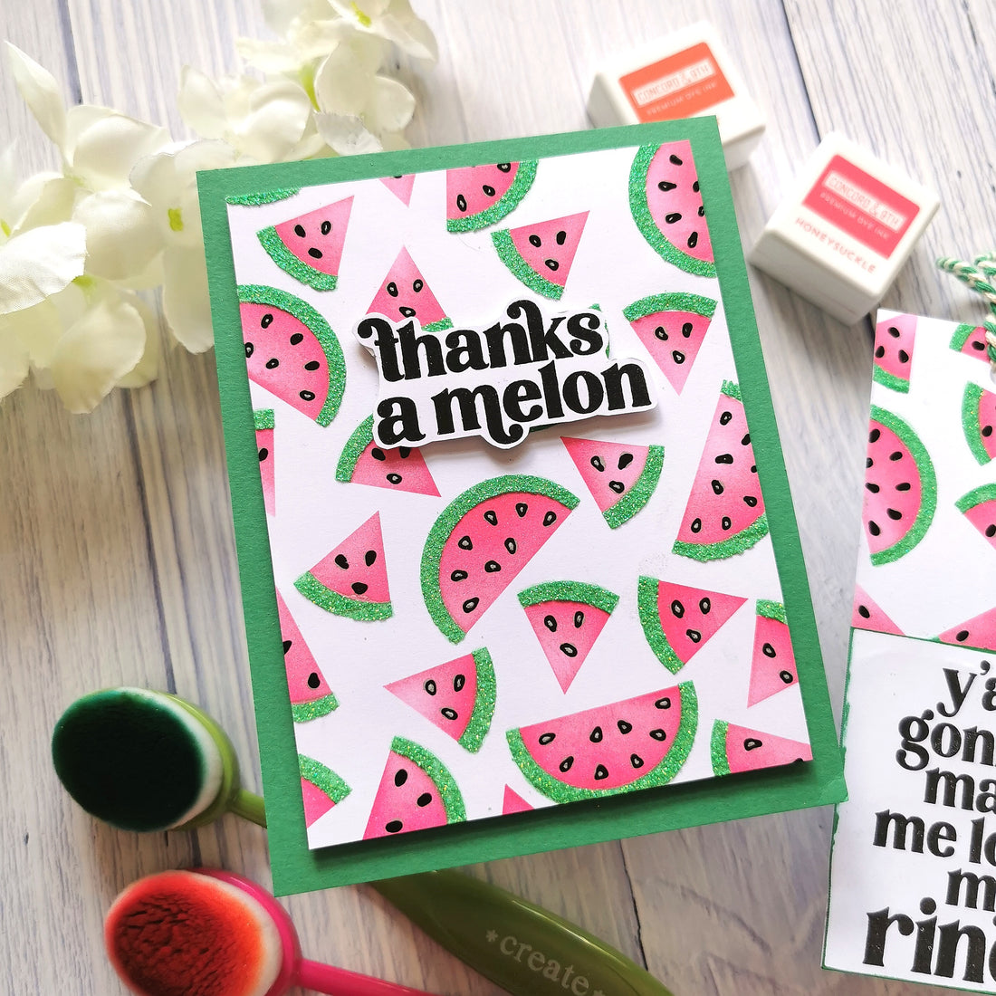 Creative Stencil Ideas: Watermelon Card Tutorial