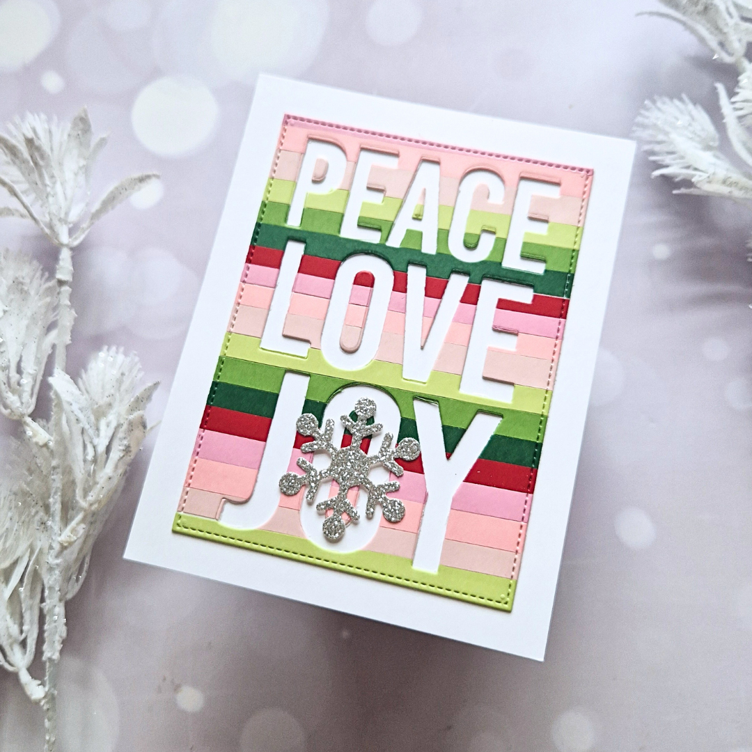 Easy Christmas cards with minimal supplies: 5 supplies, 7 cards!