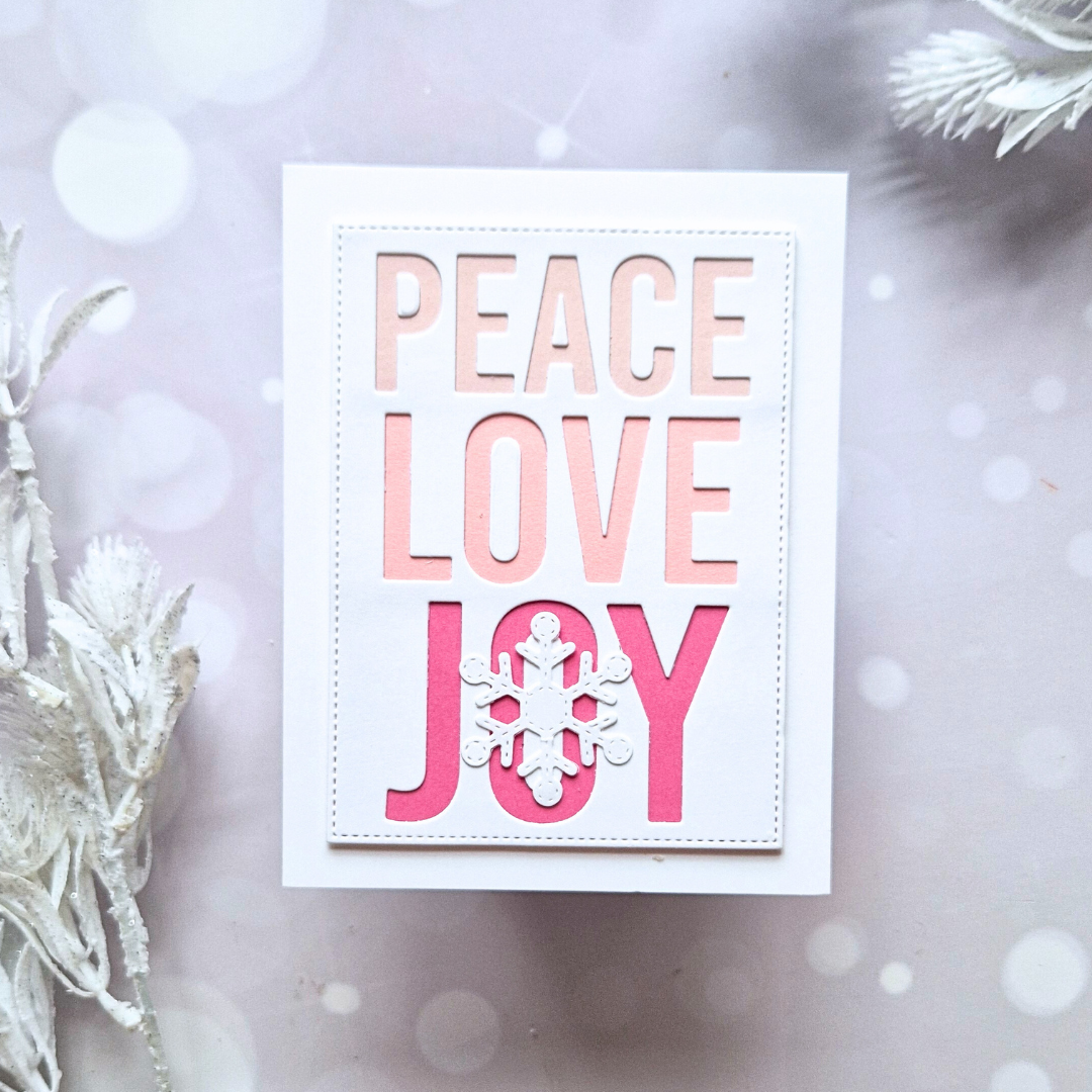 Easy Christmas cards with minimal supplies: 5 supplies, 7 cards!