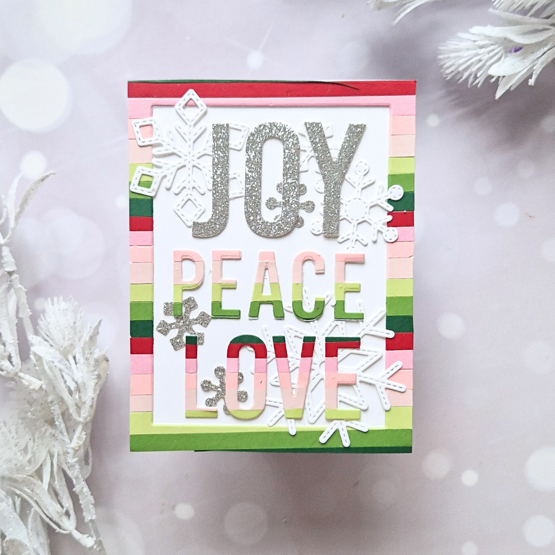 Easy Christmas cards with minimal supplies: 5 supplies, 7 cards!